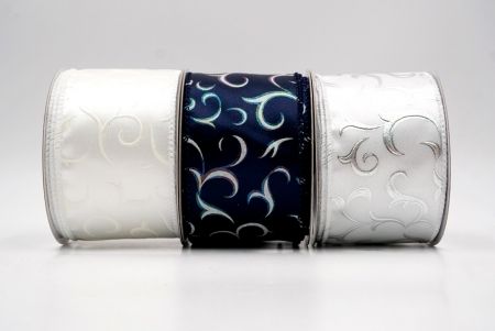 Metallic Foil Scroll Wired Ribbon_KF9940.KF9941